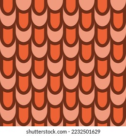 Retro Warm pattern in vintage style of the 60s and 70s. Vector illustration