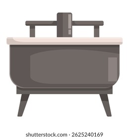 Retro wash basin standing on wooden legs for laundry room, housework equipment