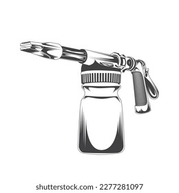 Ilustración de material vectorial del rociador de espuma de lavado retro