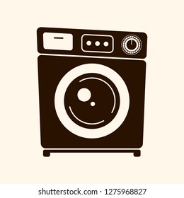 Retro Washing machine Vector illustration 