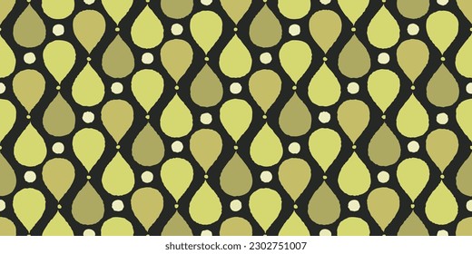 Retro water drops background. Seamless pattern. Vector. 