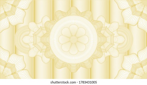 Retro watermark. Banknotes. Illustration. Complex design. 