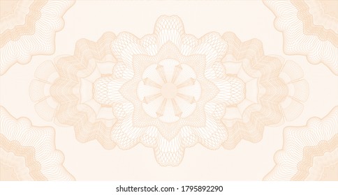 Wasserzeichen rückwärts. Mustergeld. Vektorgrafik. Detailliertes Design. 