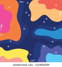 Retro Wave Abstract: Elevate your designs with this colorful retro background. The abstract wave shape in vibrant shades of pink, orange, red, purple, yellow, and blue adds a dynamic and captivating 