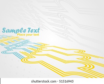 Retro wave background with text space