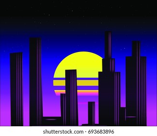retro wave city