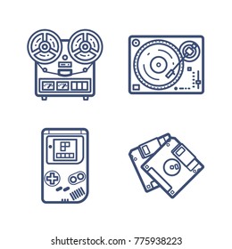 Retro Wave Icon Set