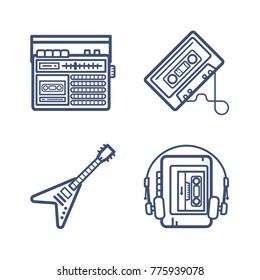 Retro Wave Icon Set