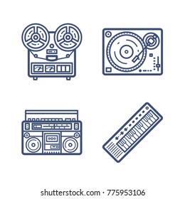 Retro Wave Icon Set