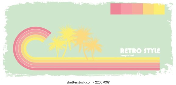 Retro wave in pastel colors VECTOR