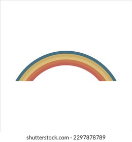 Retro Wave Rainbow Vector Design