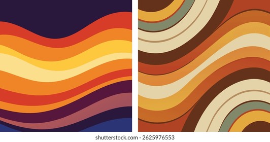 Retro Wave Vektor Abstrakte Kunst 
