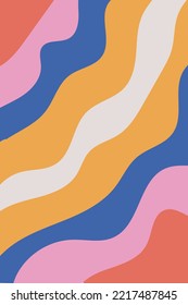 Retro Wavy 70s Abstract background illustration