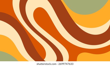Fundo abstrato ondulado retrô e papel de parede