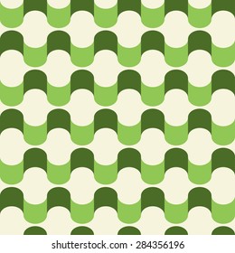 Retro wavy background. Seamless pattern. Vector.
