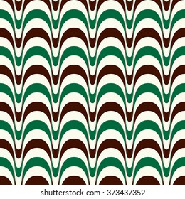 Retro wavy background. Seamless pattern. Vector.