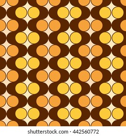 Retro wavy background. Seamless pattern. Vector.