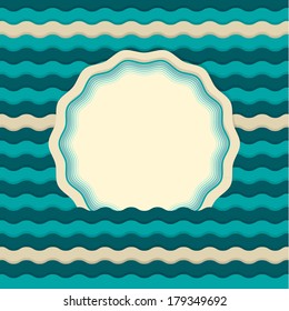 Retro wavy background. Vector background of abstract waves.