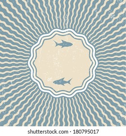 Retro wavy background. Vector background of abstract waves.