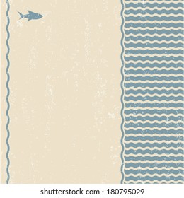 Retro wavy background. Vector background of abstract waves.