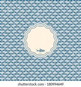 Retro wavy background. Vector background of abstract waves.