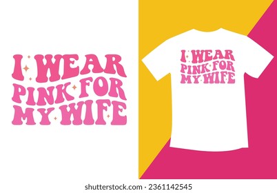 Retro Wavy Breast Cancer T-Shirt Design