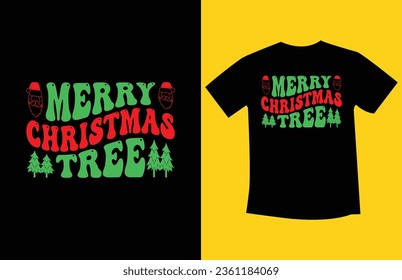 Retro Wavy Christmas t shirt design