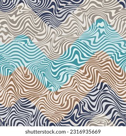 retro wavy geometric seamless texture