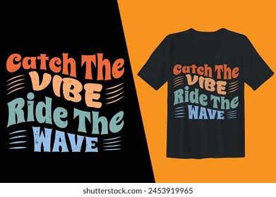 Retro Wavy Groovy t-shirts Design  
