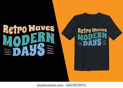Retro Wavy Groovy t-shirts Design  