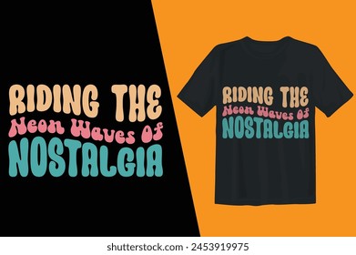 Retro Wavy Groovy t-shirts Design  