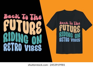 Retro Wavy Groovy t-shirts Design  