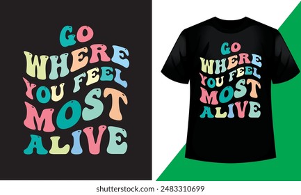 Retro wavy groovy, typography style, vintage ,typeface in bundle, 70s 3d style rainbow color t shirt design. 
