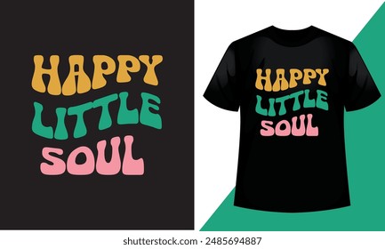 Retro wavy groovy, typography style, vintage ,typeface in bundle, 70s 3d style rainbow color t shirt design.