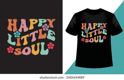 Retro wavy groovy, typography style, vintage ,typeface in bundle, 70s 3d style rainbow color t shirt design.