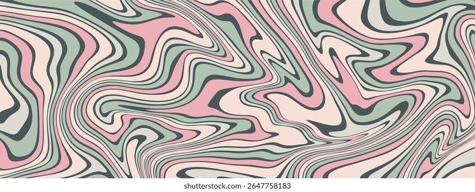 A retro, wavy marble background with a fluid pattern in soft pastel tones including pink, cream, and green.