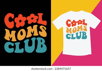 Retro wavy mom t shirt
