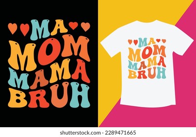 Retro wavy mom t shirt