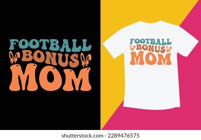 Retro wavy mom t shirt design
