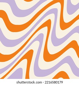 Retro wavy psychedelic abstract background