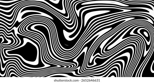 Retro, wavy psychedelic pattern wavy psychedelic texture, optical illusion effect
