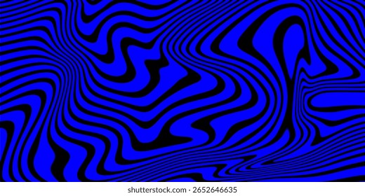 Retro, wavy psychedelic pattern wavy psychedelic texture, optical illusion effect