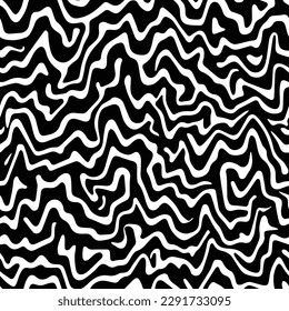 Retro wavy swirl repeat pattern. Vector illustration seamless pattern background