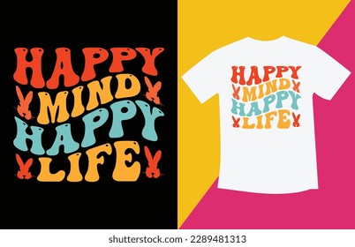 Retro wavy t shirt design