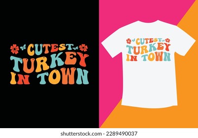 Retro wavy t shirt design