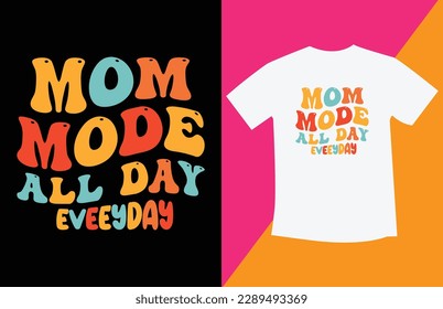 Retro wavy t shirt design