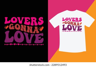 Retro wavy t shirt design