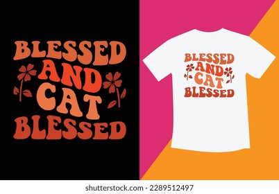 Retro wavy t shirt design