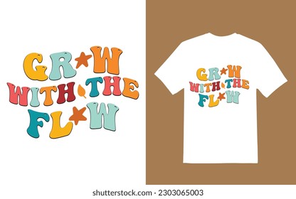 Retro wavy t shirt design vector file.