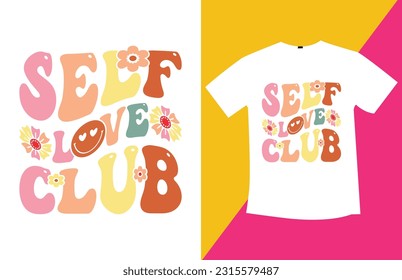 Retro wavy t shirt design